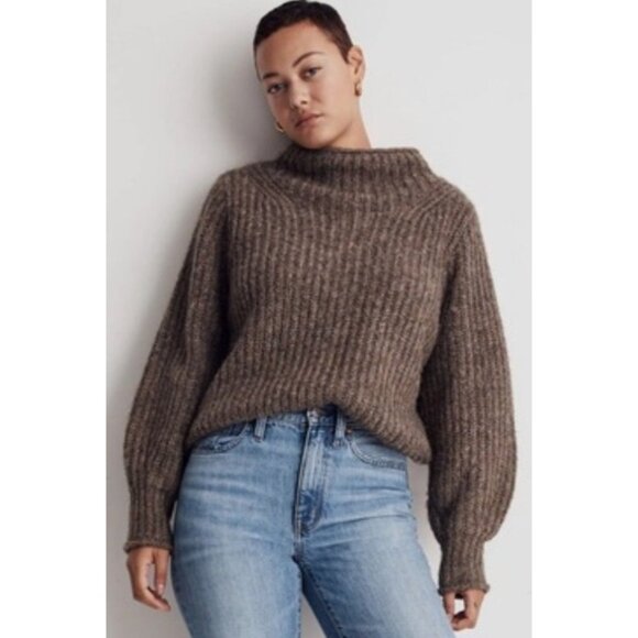 Madewell Sweaters - Madewell Wool Blend Loretta Mock Neck Pullover Sweater Size Small